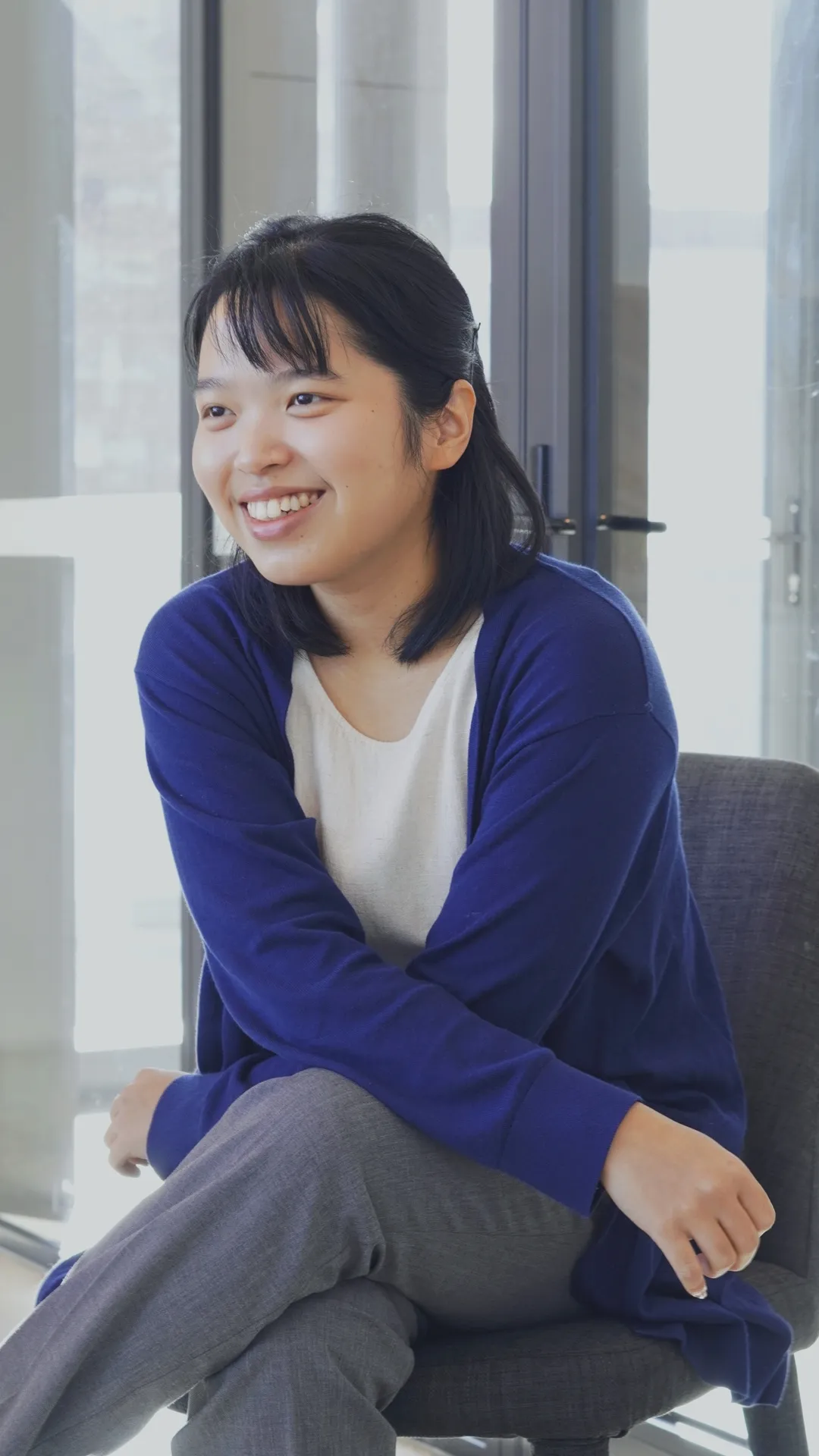 Shierly, smiling warmly
